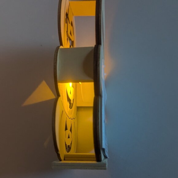 NWT DIY LED Halloween Sign Jack O'Lantern Pumpkin Stack Michaels ArtMinds Crafts - Picture 11 of 13